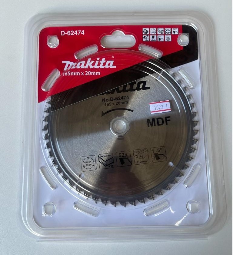 Disco De Serra Para MDF 165MM 52D B-62474 Makita -