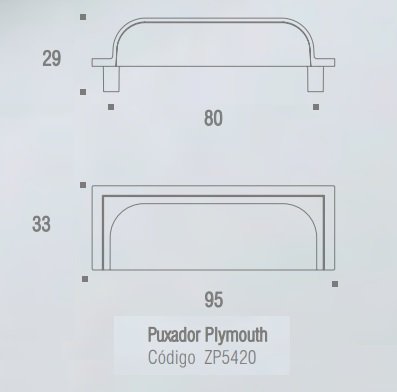 Puxador Plymouth 80mm Cromado ZP5420.1 - Zen 1 PADRÃO