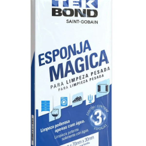 ESPONJA MAGICA COM 03 UNID TEKBOND 9538