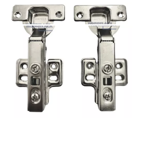 CONJUNTO DOBRADIA INOX RETA COM AMORTECEDOR 7214